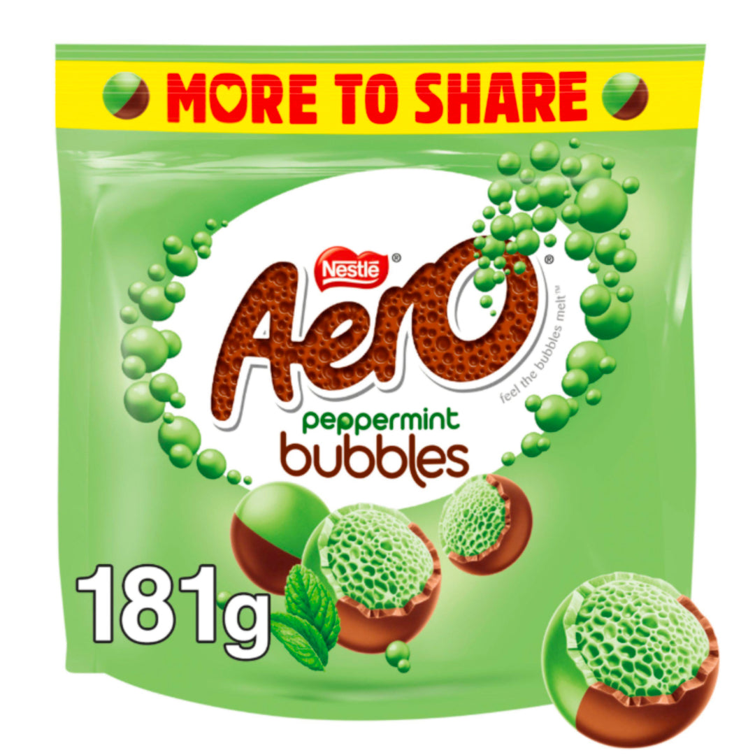 Aero Bubbles Peppermint Mint Chocolate Sharing Bag 181g