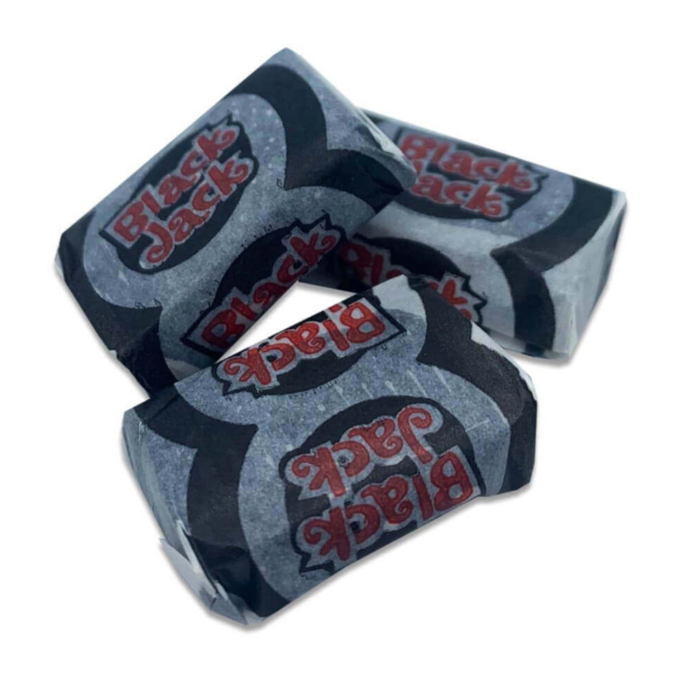 Three wrapped black jack sweets