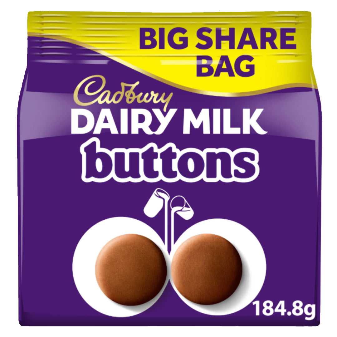 Cadbury Dairy Milk Chocolate Giant Buttons Bag 184.8g