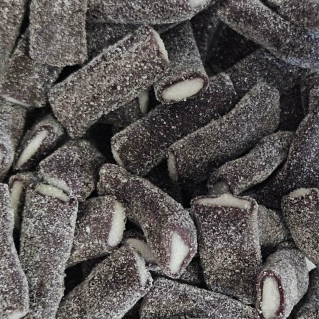Close up image of CandyCrave Fizzy Blackberry Pencils
