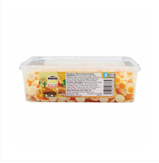 Candy Realms Mini Fried Eggs Tub 1.02kg