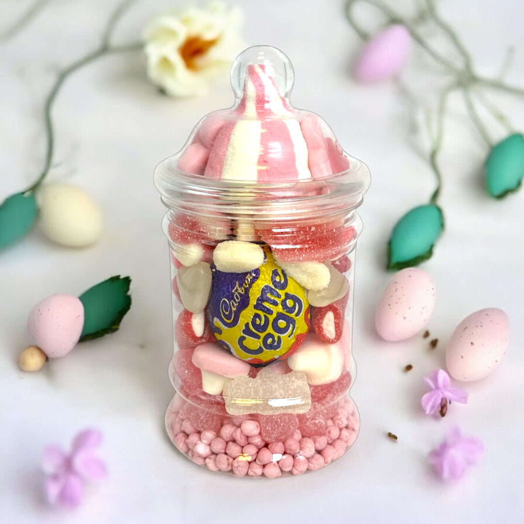Easter Gift Jar 300g - Cadbury Creme Egg & Pink Mix