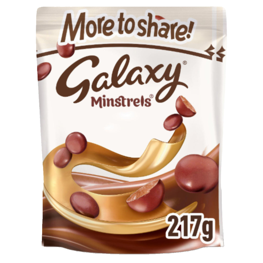 Galaxy Minstrels Milk Chocolate Buttons Sharing Pouch Bag 217g