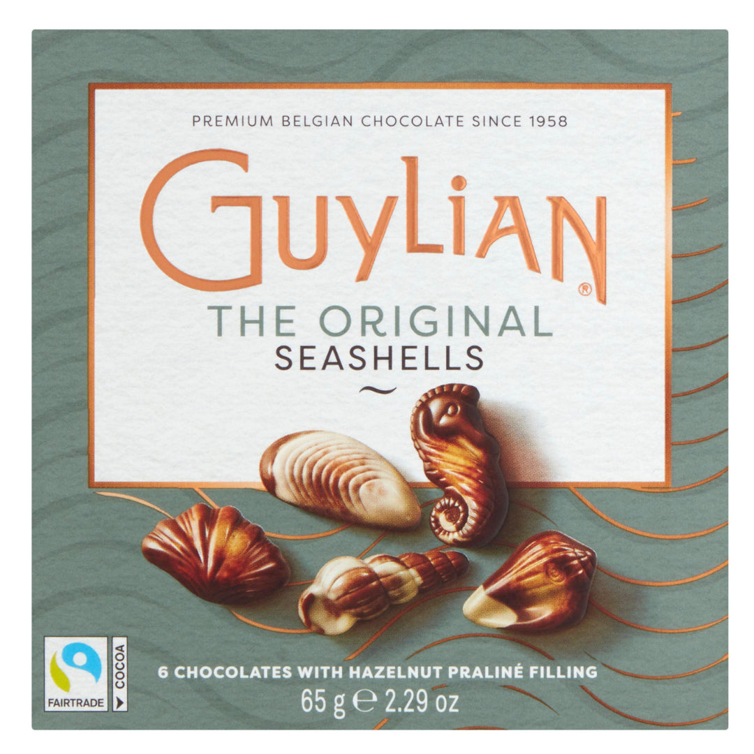 Guylian Fairtrade the Original Seashells Chocolates with Hazelnut Praliné Filling x6 65g