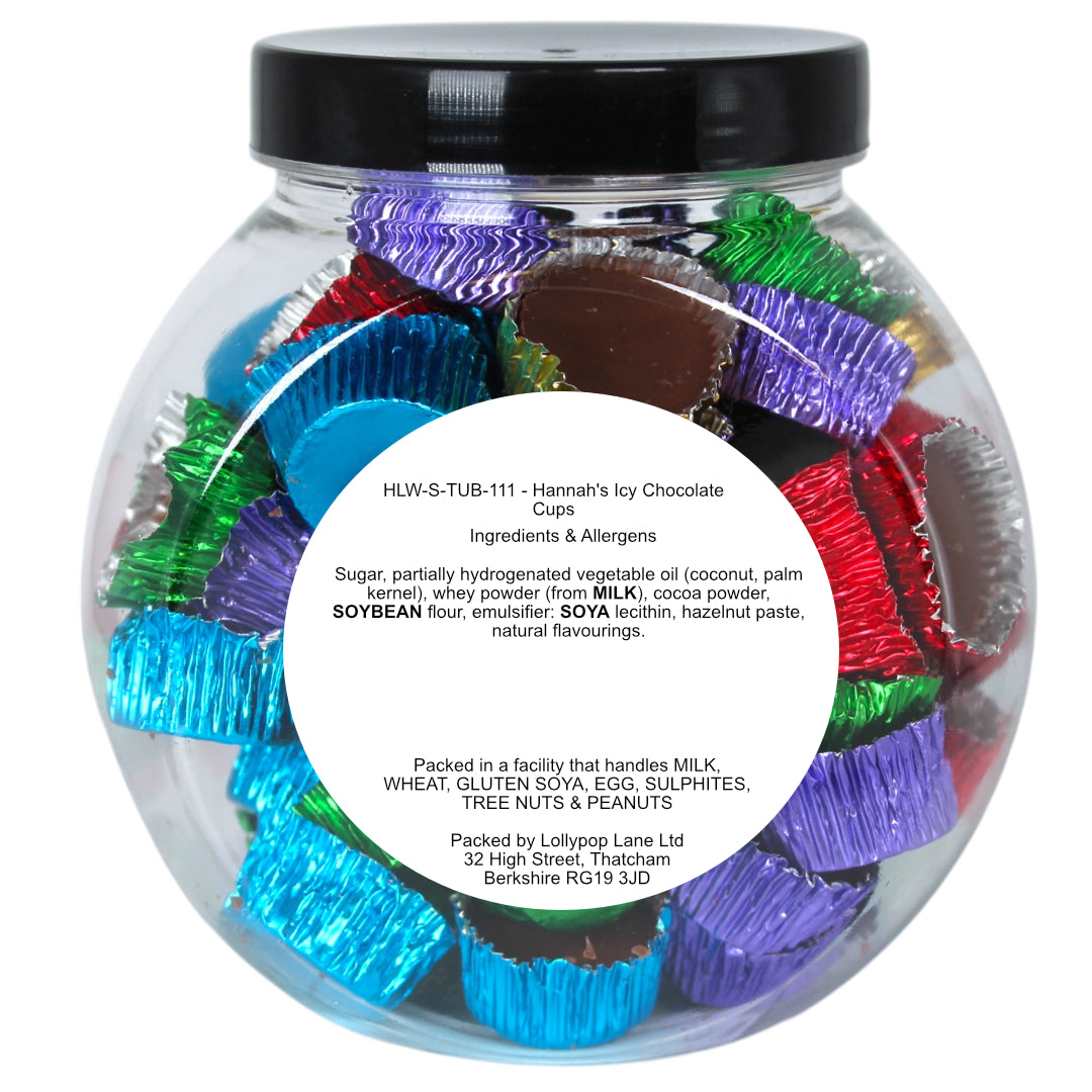 Hannah's Icy Chocolate Cups Mini Sweet Jar - 400g