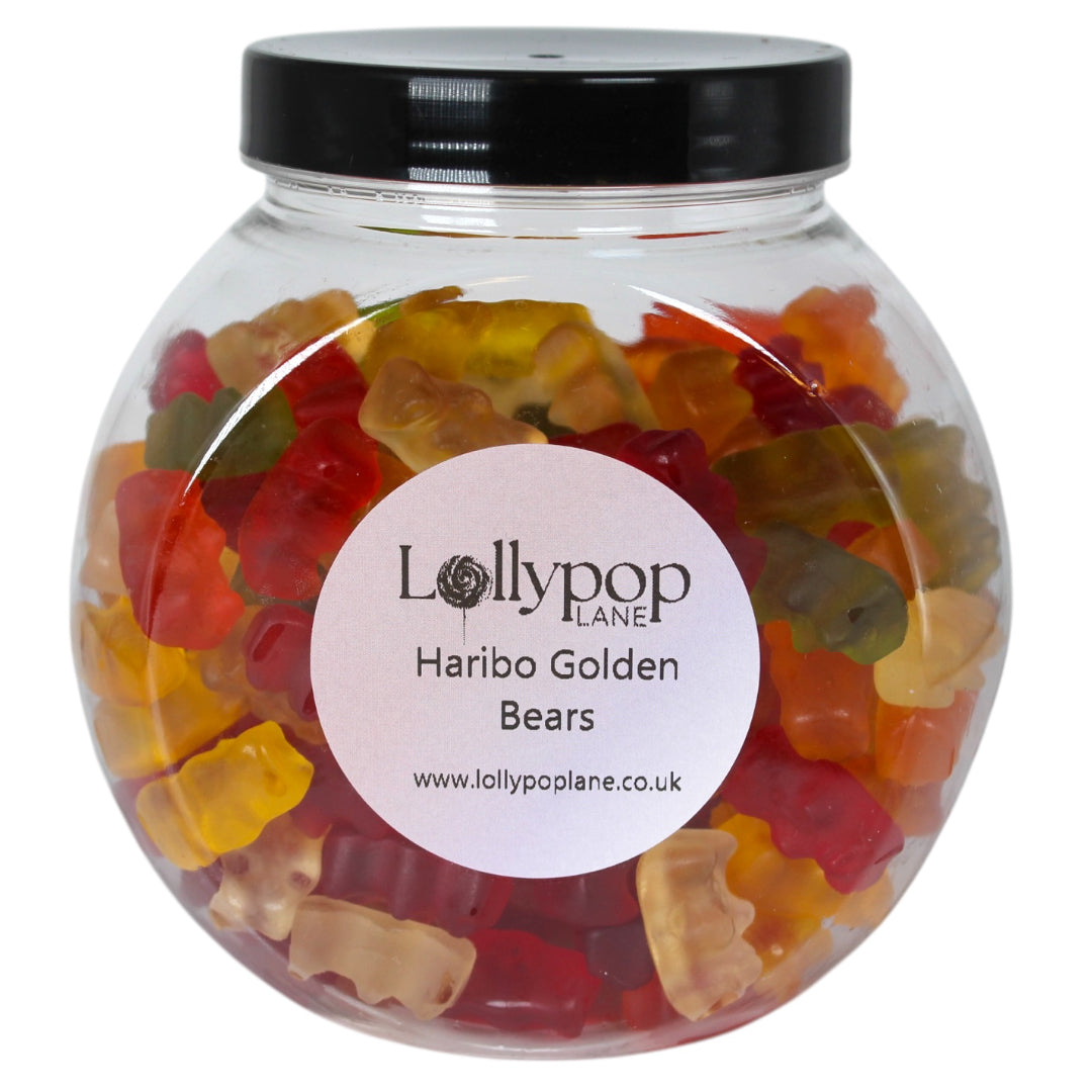 Haribo Golden Bears Mini Sweet Jar 400g Lollypop Lane haribo-golden-bears-mini-sweet-jar-400g-lollypop-lane