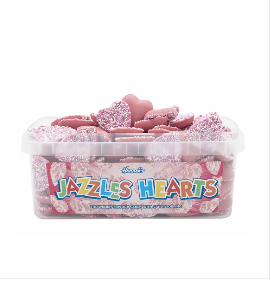 Hannah's Jazzles Hearts Tub 600g