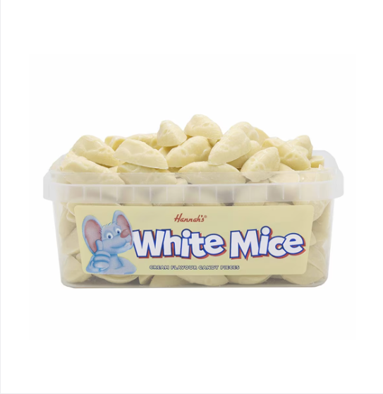 Hannah's White Chocolate Mice Tub 600g