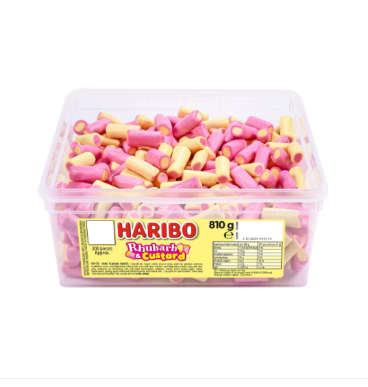 Haribo Rhubarb & Custard Sweets Tub