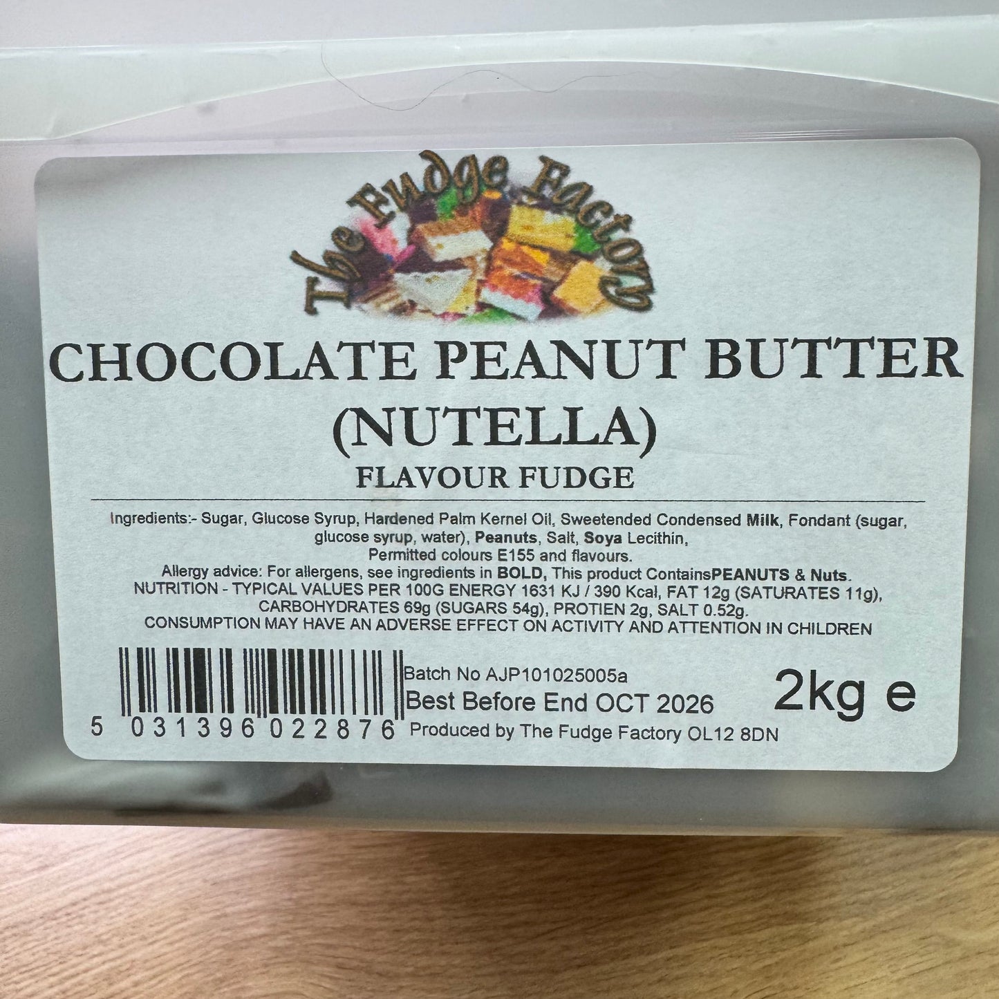 The Fudge Factory Peanut Nutella Fudge