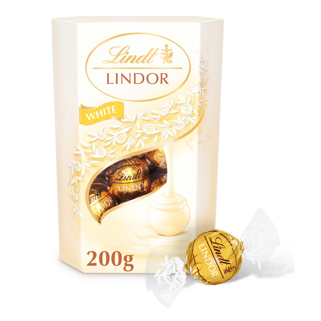 Lindt Lindor White Chocolate Truffles Box 200g