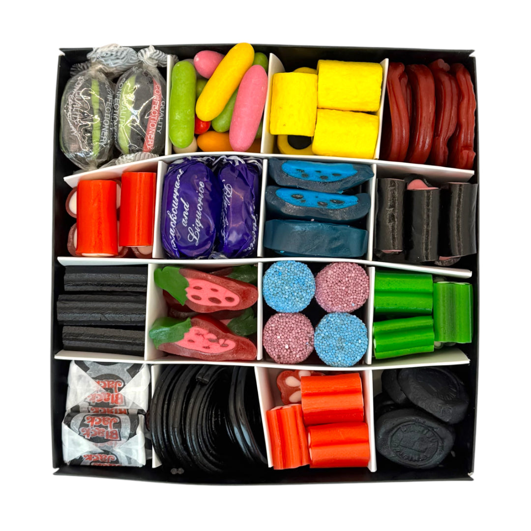 Liquorice Pick n Mix - Congratulations Gift Box 600g Top View