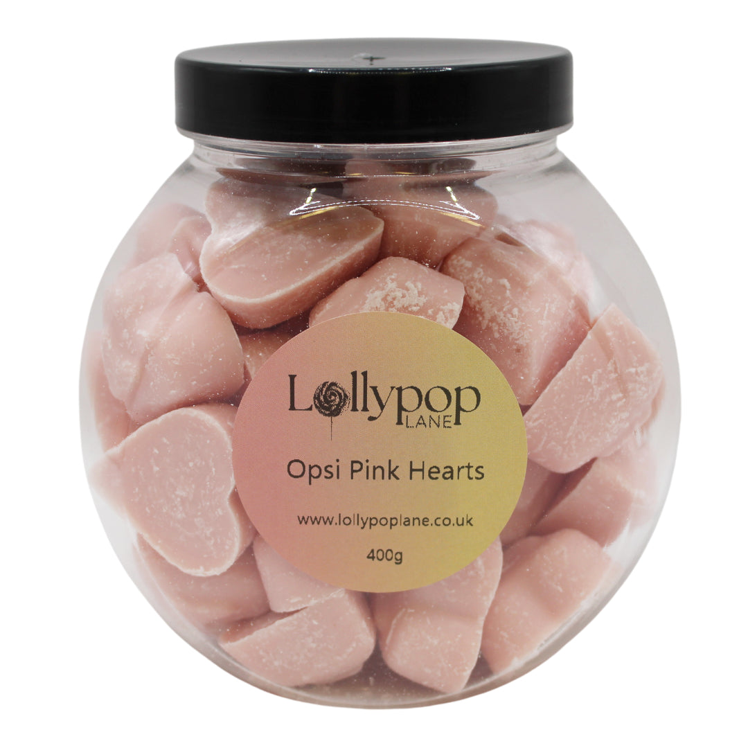 Opsy Pink Chocolate Hearts Mini Sweet Jar - 400g
