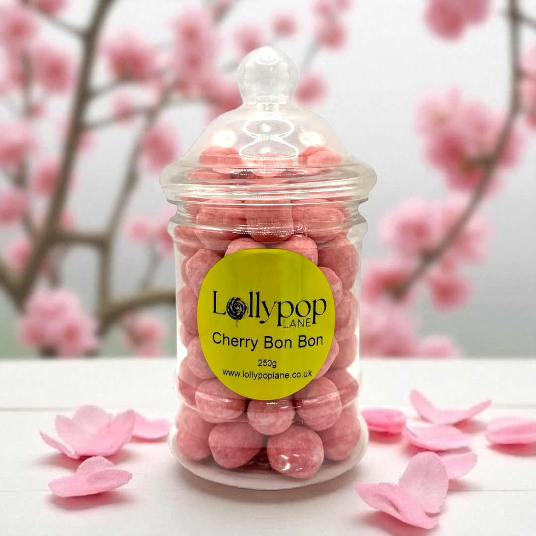 Cherry Bon Bon Victorian Jar 250g with Personalised Label