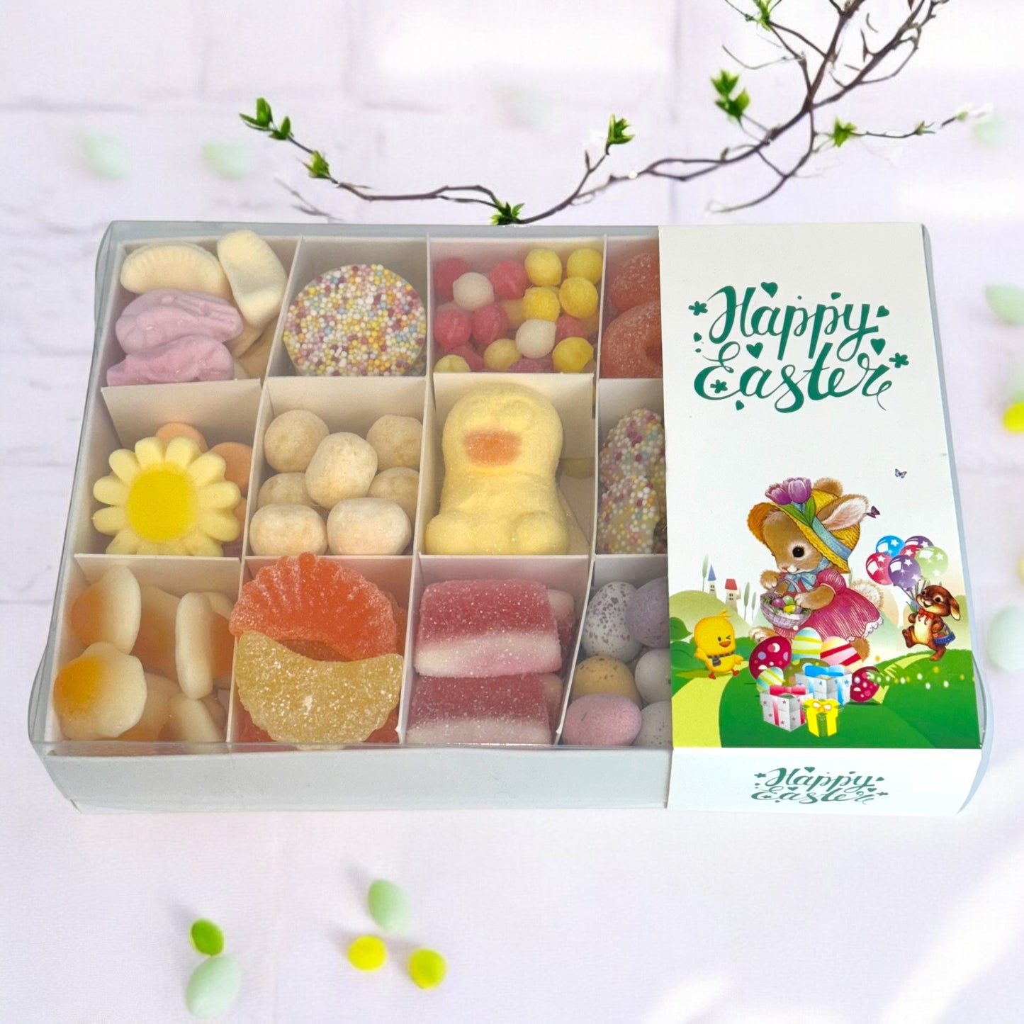 Easter Gift Box 600g with easter coloured sweets