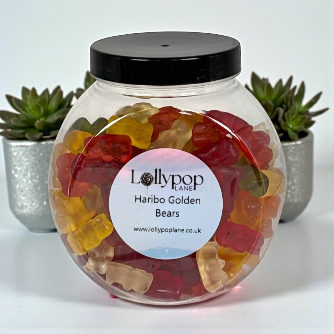 Haribo Golden Bears Mini Sweet Jar 400g Lollypop Lane haribo-golden-bears-mini-sweet-jar-400g-lollypop-lane