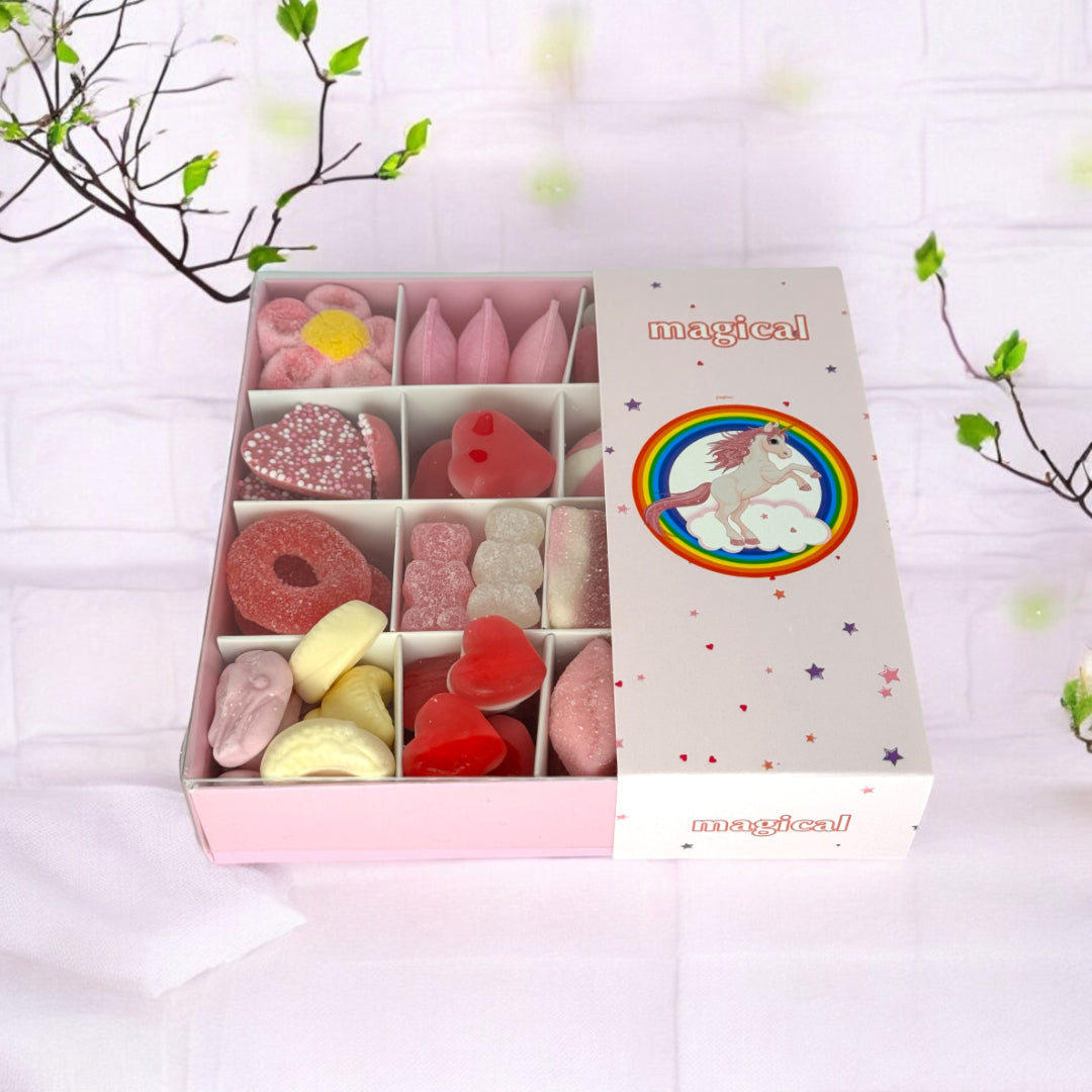Pick n Mix Pink Sweets - Magical Gift Box Colourful Logo 500g