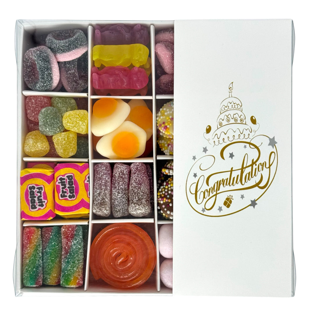 Pick n Mix Sweets - Congratulations Gift Box 500g Top View