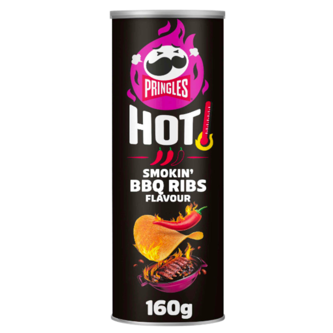 Pringles Hot Smokin' BBQ Ribs Flavour Crisps 160g