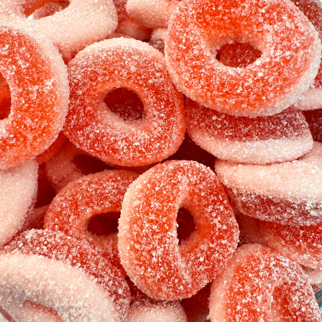 Close-up of Park Lane Sour Strawberry Rings