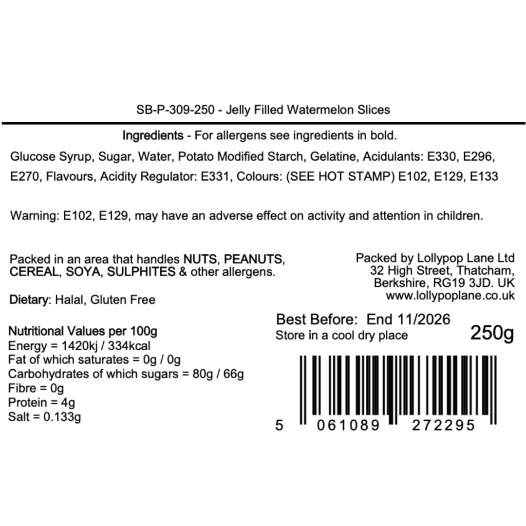 Product label with ingredients, warnings, and nutritional information on a white background