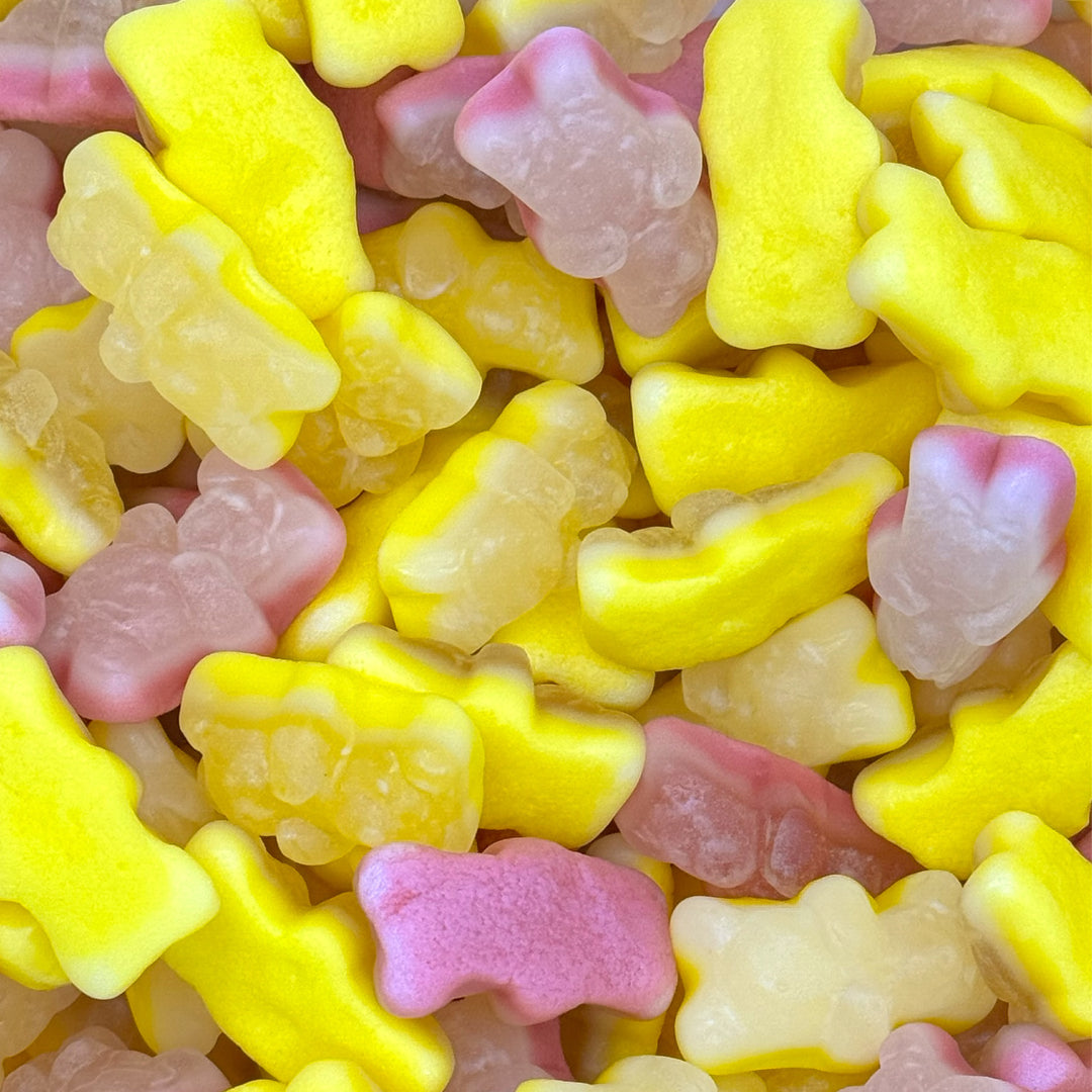 Close up image of Jelly Filled sweets shaped like bears