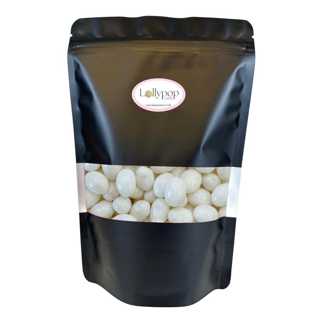 Lollypop Lane sweet pouch filled with coconut flavoured jelly beans