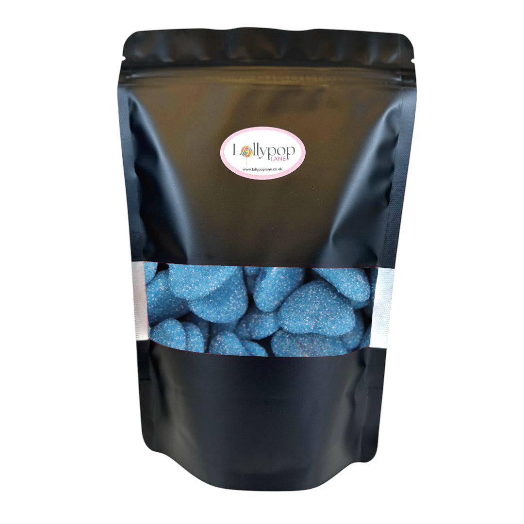 Lollypop Lane sweet pouch with Vidal Jelly Filled Shiny Blue Hearts