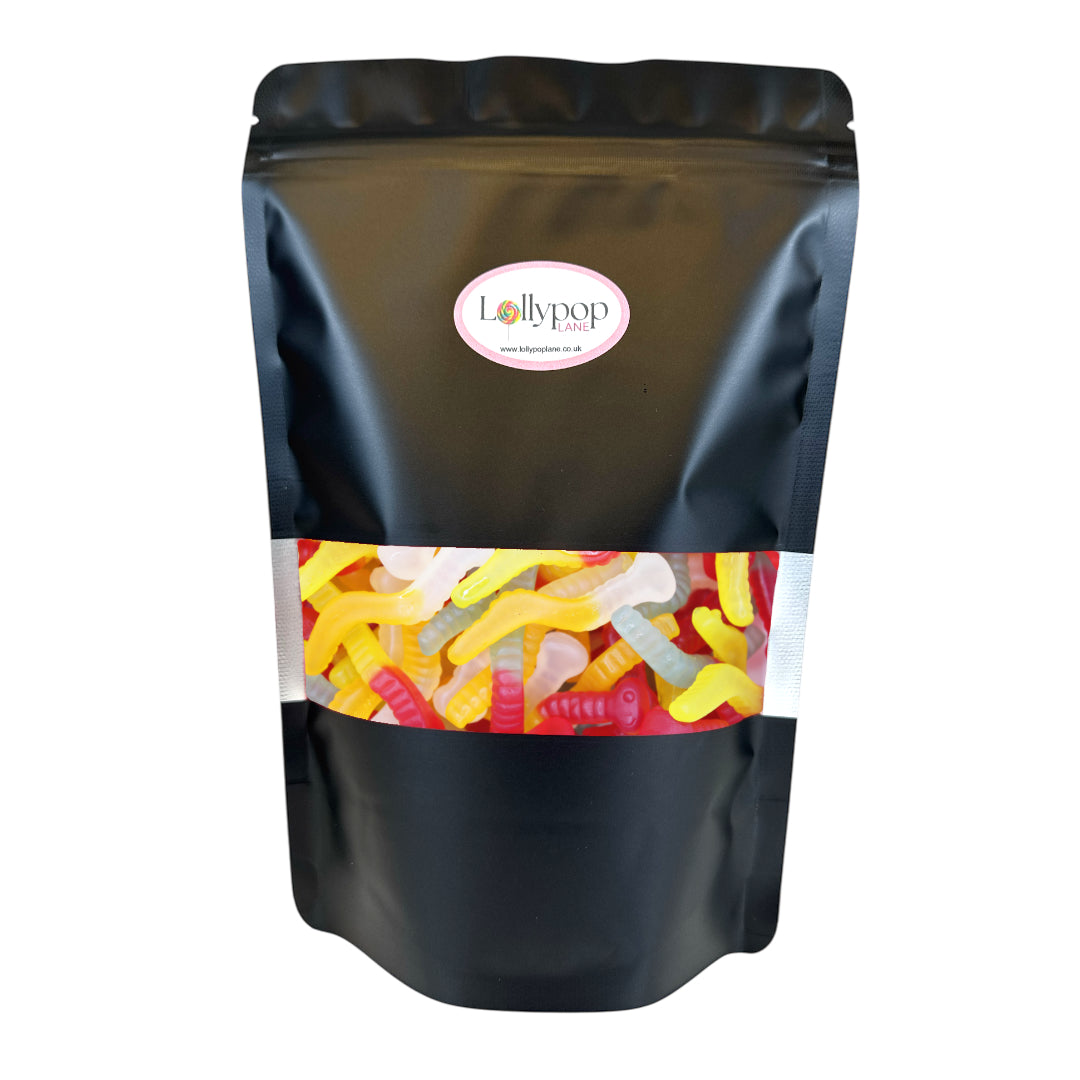 Lollypop Lane sweet pouch filled with Candycrave Jelly Worms