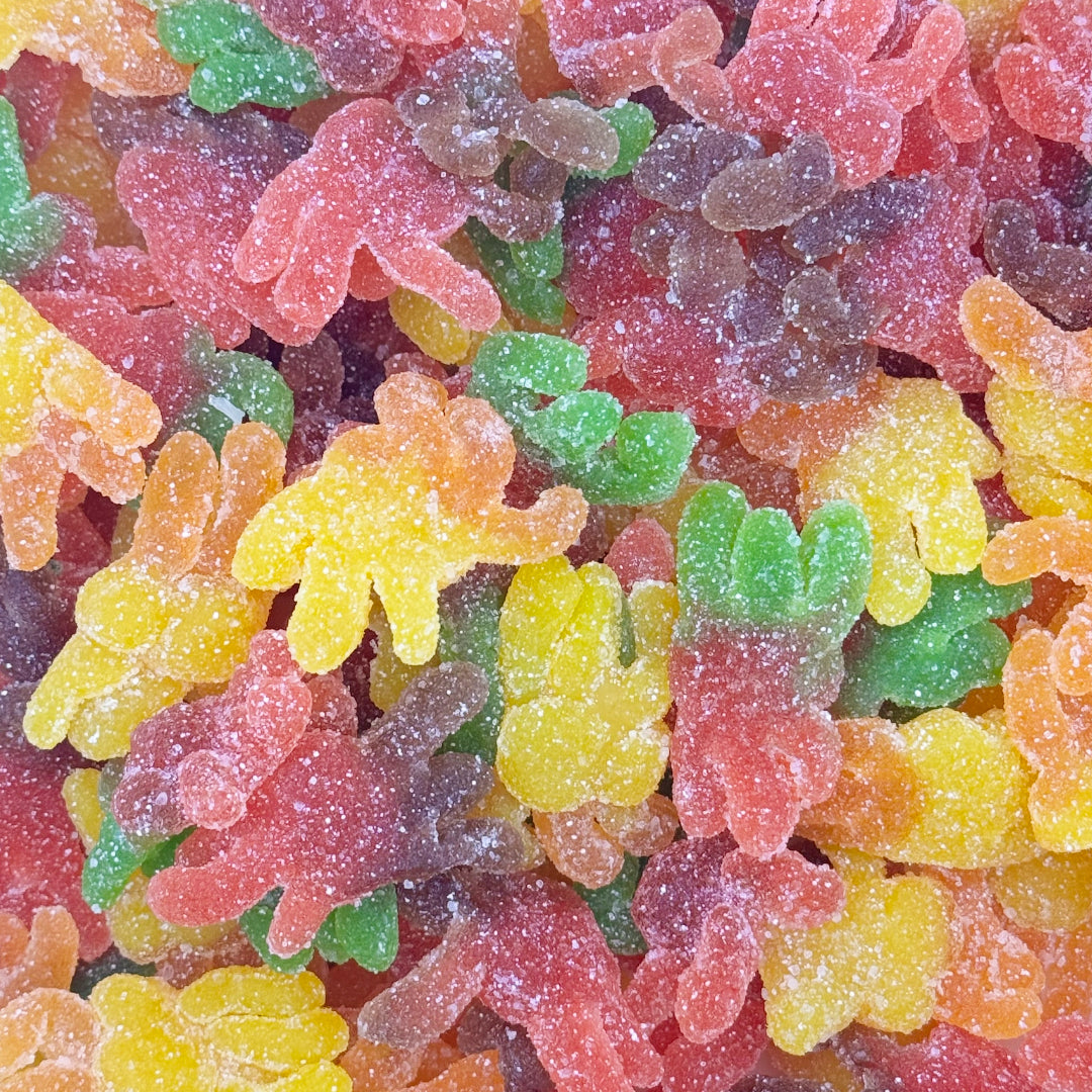 Close up image of Vidal sour spider shaped sweets