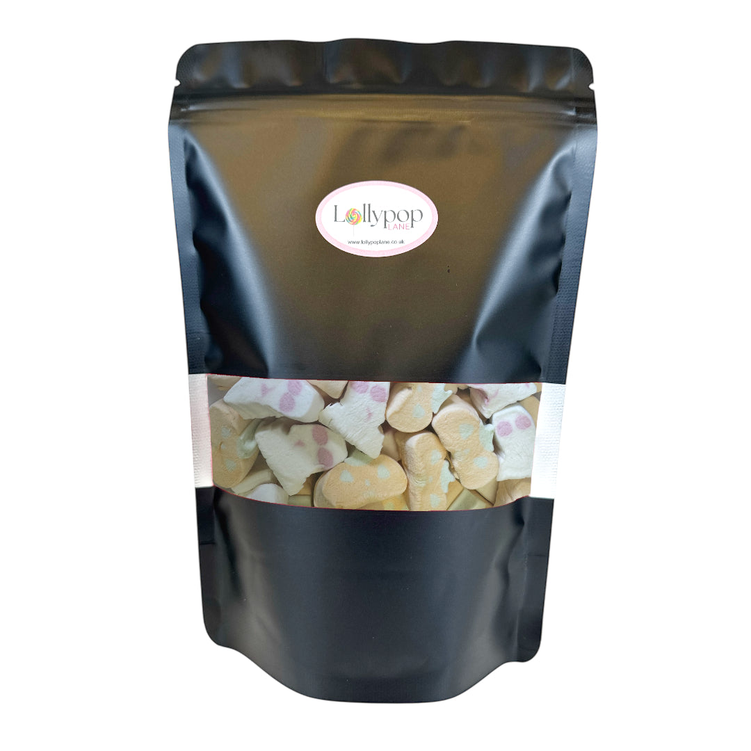 Lollypop Lane sweet pouch filled with Pumpkin & Ghost Marshmallows