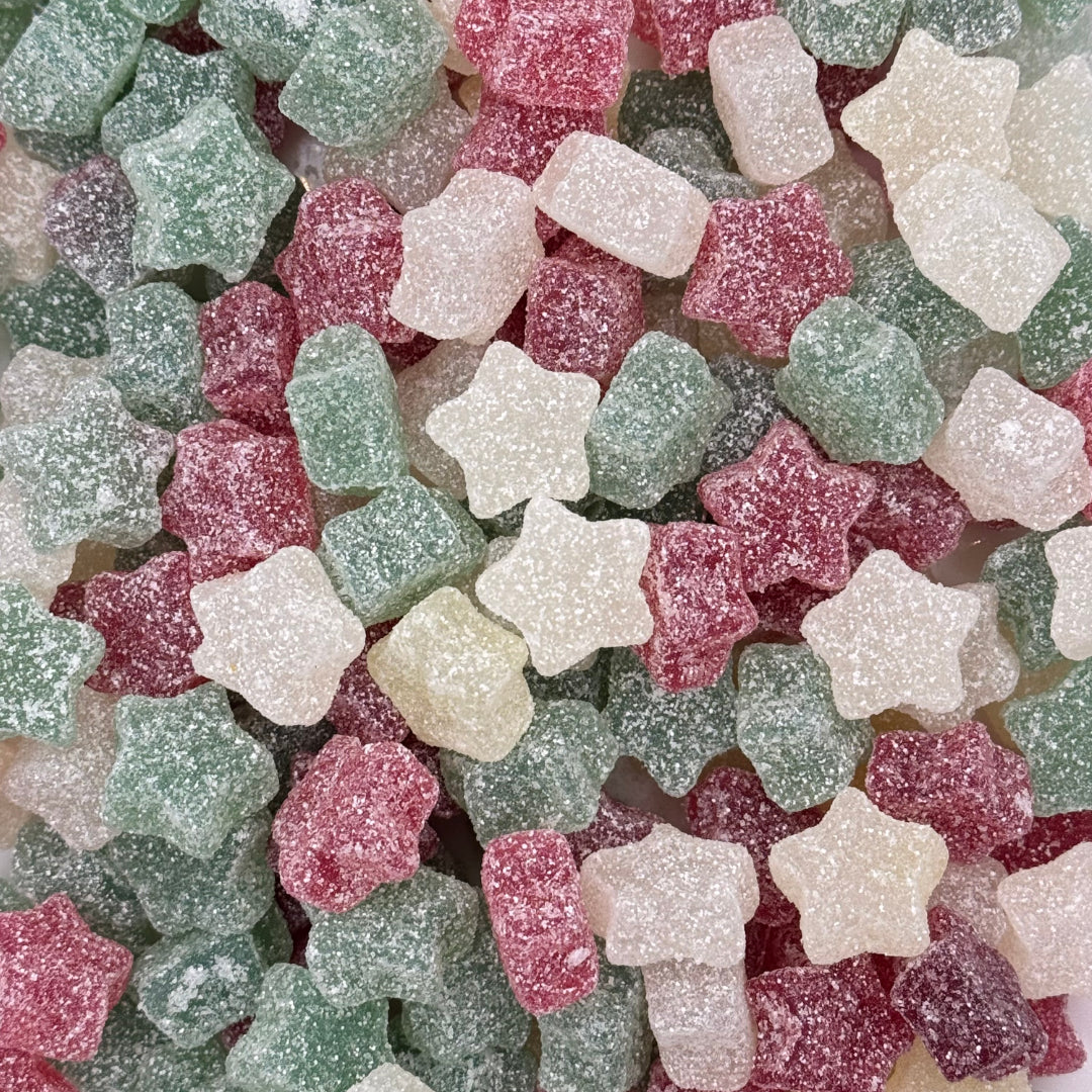 Close up of XMAS star sweets