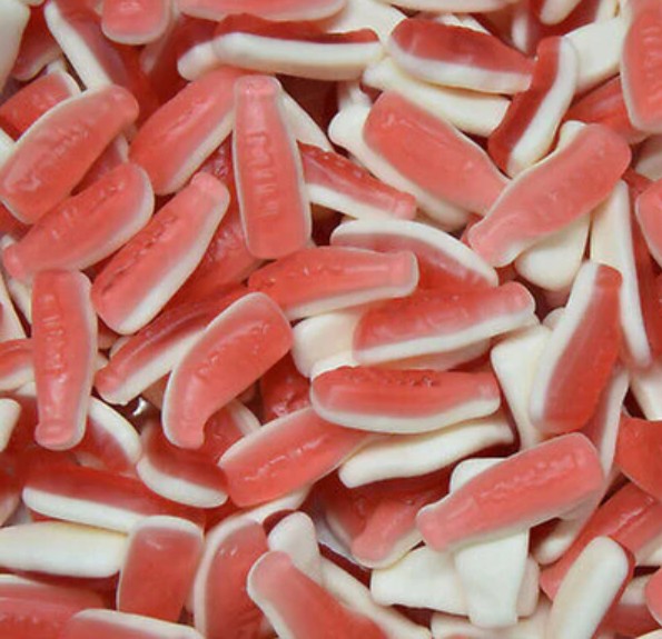 Pink & White Milkshake Bottles Pick n mix Sweets