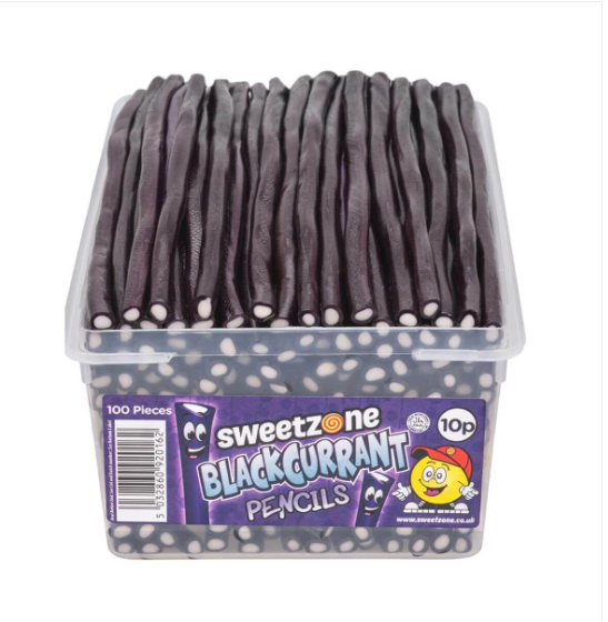 Sweetzone Blackcurrant Pencils Tub