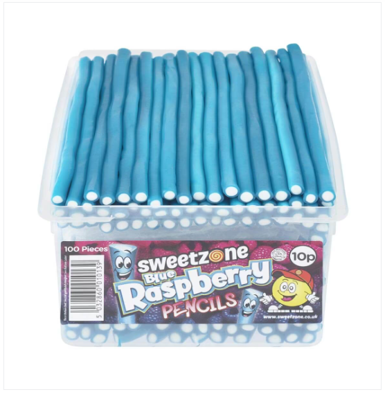 Sweetzone Blue Raspberry Pencils Tub