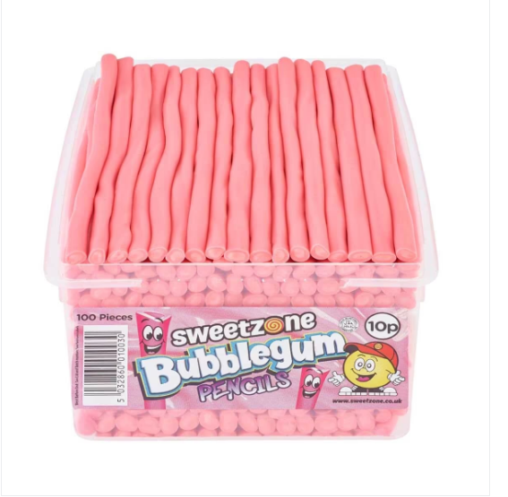 Sweetzone Bubblegum Pencils Tub