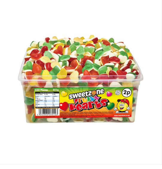 Sweetzone Fruity Hearts Tub 805g