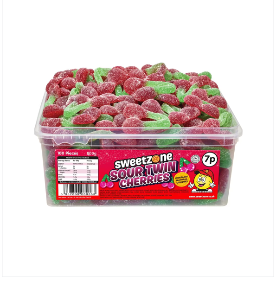 Sweetzone Sour Twin Cherries Tub 800g