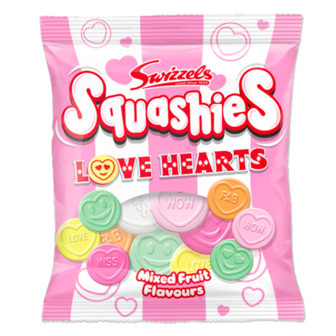 Swizzels Squashies Love Hearts Mixed Fruit Flavour 120g
