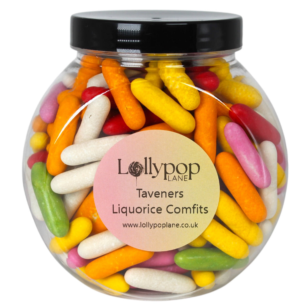Taveners Liquorice Comfits Mini Sweet Jar - 400g