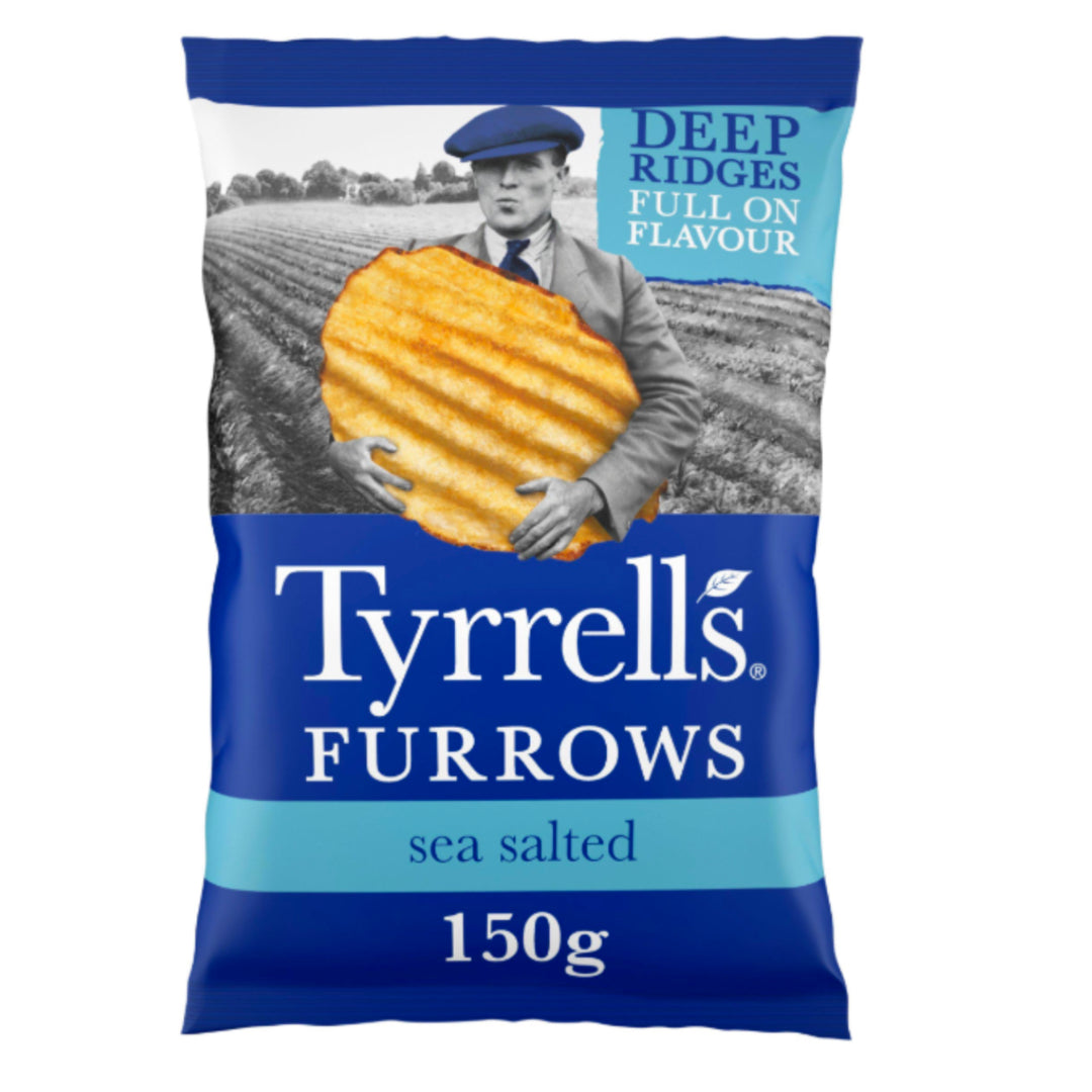 Tyrrells Furrows Sea Salted Sharing Crisps 150g