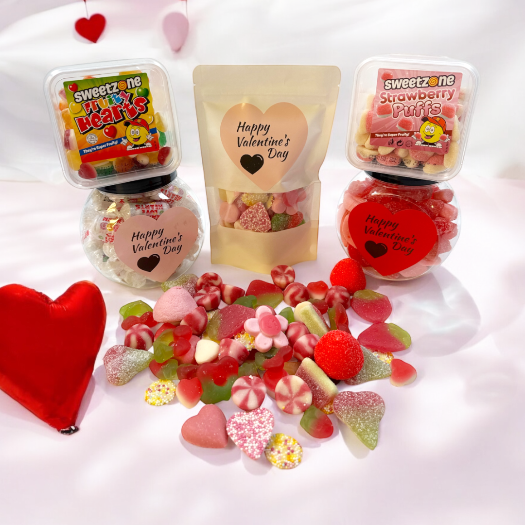 Valentine Pick n Mix 200g + 2 Mini Tubs + 2 Mini Jars