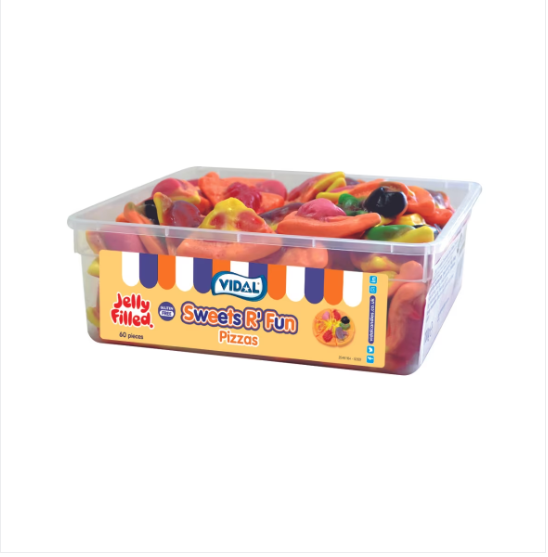 Vidal Jelly Filled Pizza Slices Tub