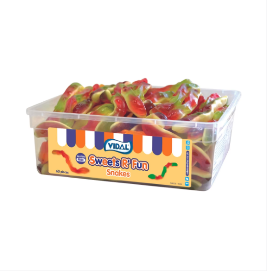 Vidal Jelly Snakes Tub 720g