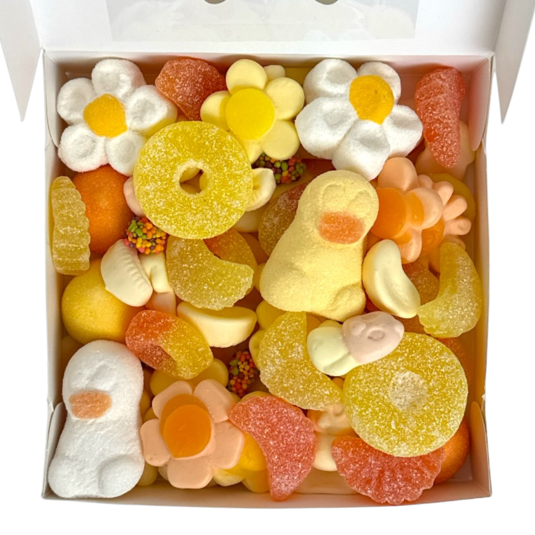 Easter Gift Box filled with Easter themed sweets.