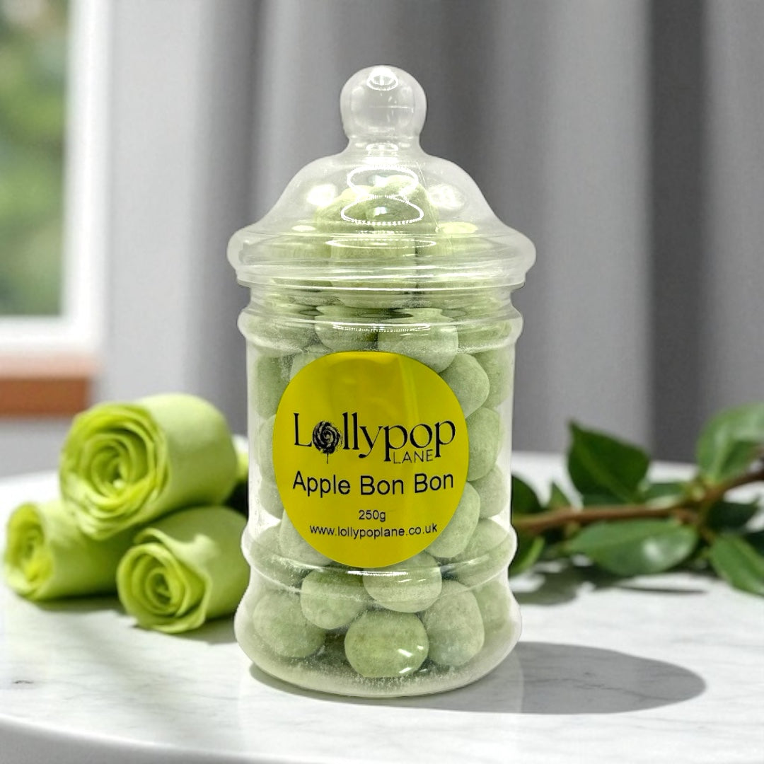 Apple Bon Bon Victorian Jar 250g with personalised label