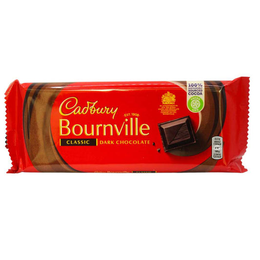 Cadbury Bournville Classic Dark Chocolate Bar 180g