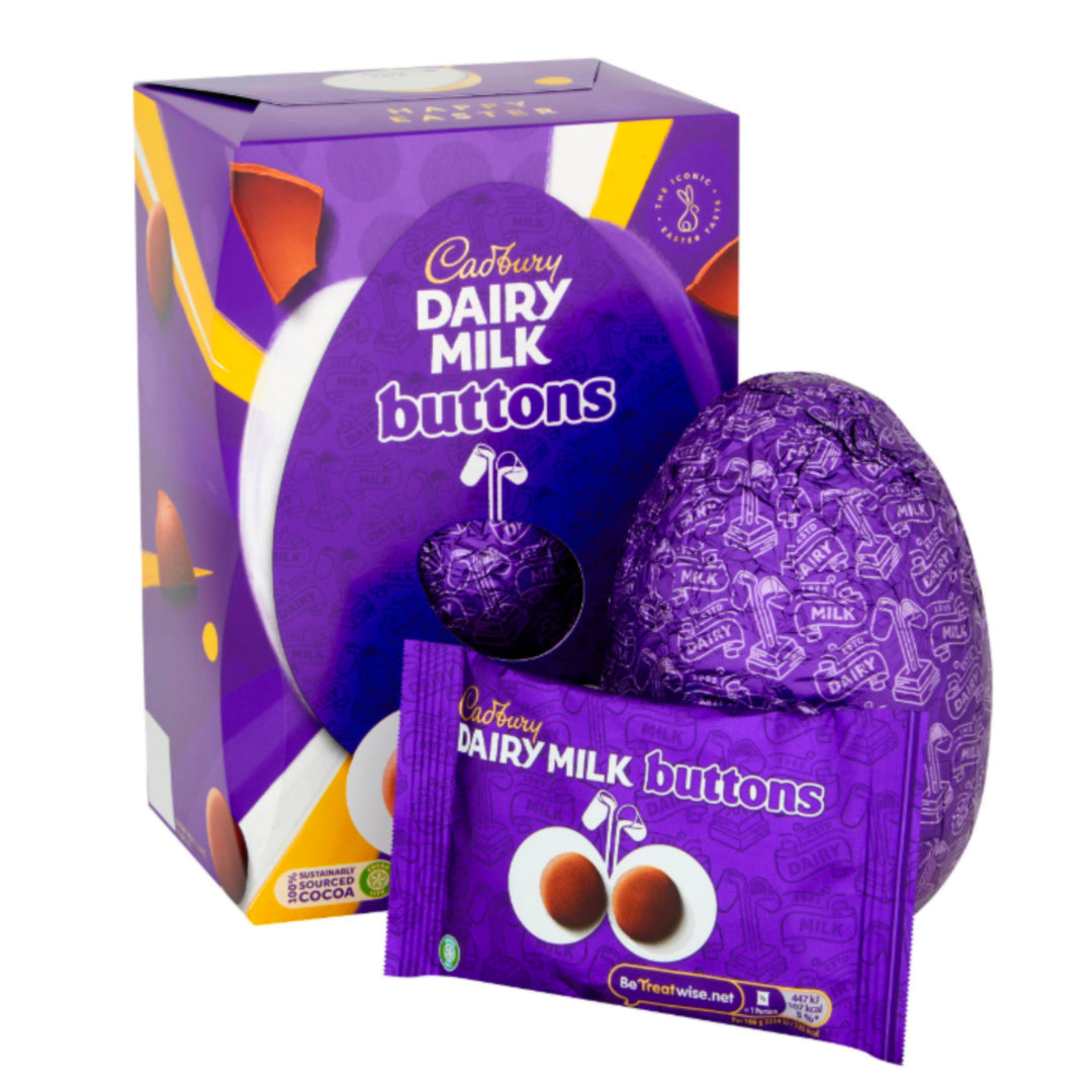 Cadbury Dairy Milk Giant Buttons Chocolate Easter Egg 195g