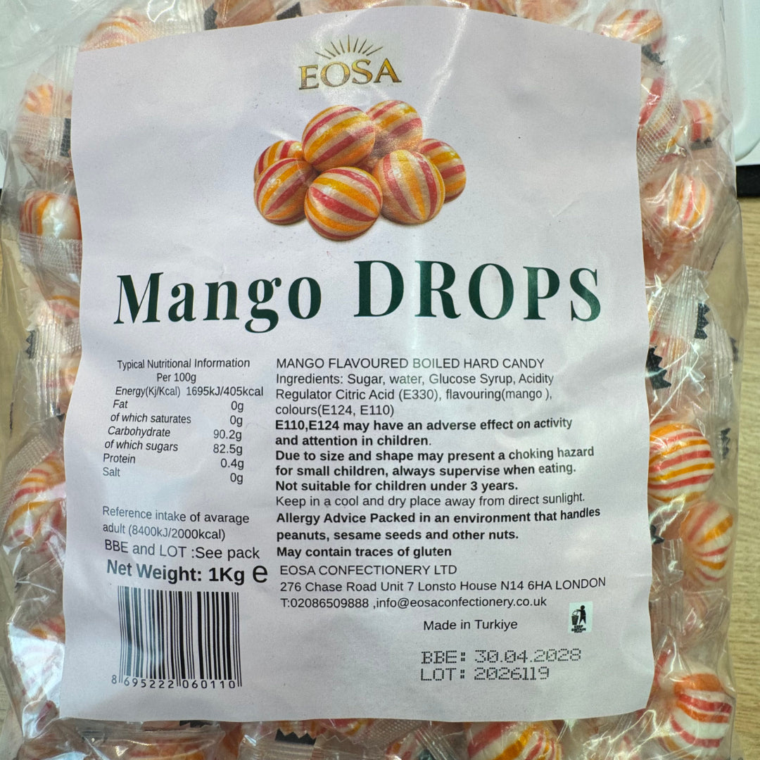 EOSA Mango Drops Boiled Sweets