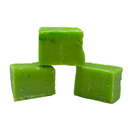 Three blocks of The Fudge Factory Pistachio Fudge